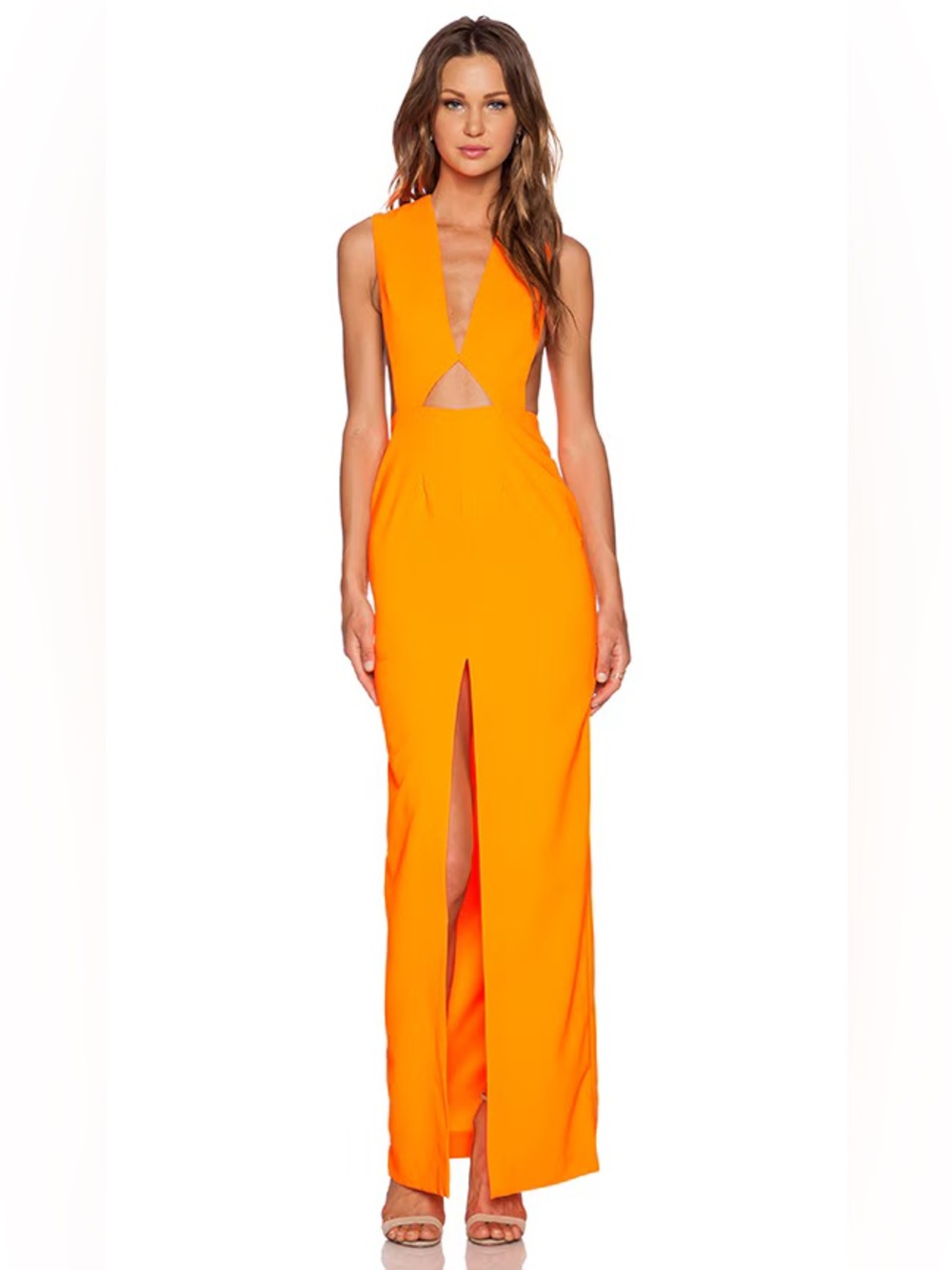 Solace London Holt orange gown dress size 2